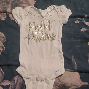 Gerber Cream Bodysuit with Gold Print